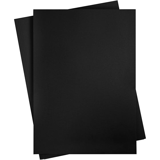 Karton, ark 50x70 cm, 270 g, sort, 10 ark/ 1 pk.