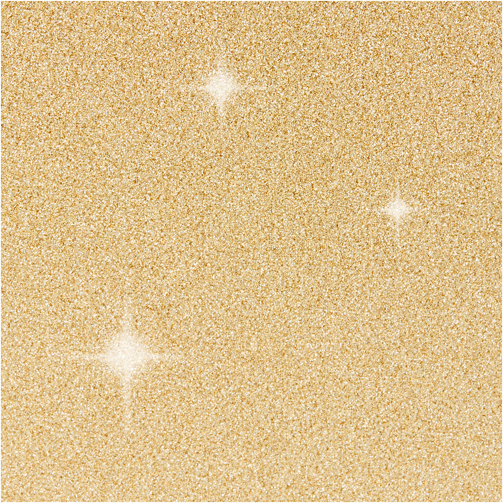 Kort og kuverter, kort str. 10,5x15 cm, kuvert str. 11,5x16,5 cm, glitter, 120+250 g, guld, 4 sæt/ 1 pk.