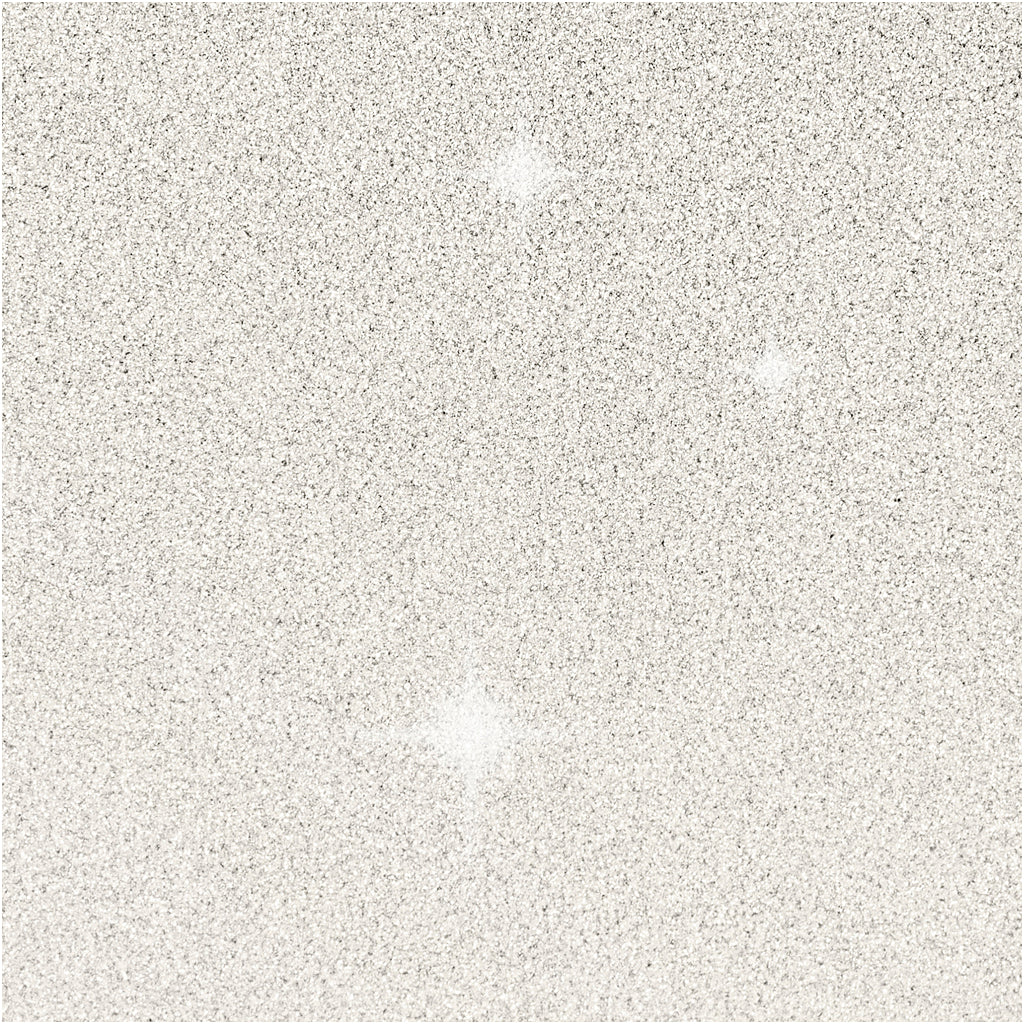 Kort og kuverter, kort str. 10,5x15 cm, kuvert str. 11,5x16,5 cm, glitter, 120+250 g, hvid, 4 sæt/ 1 pk.