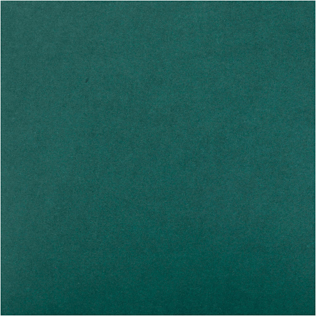 Kort og kuverter, kort str. 15,2x15,2 cm, kuvert str. 16x16 cm, 230 g, mørk grøn, 4 sæt/ 1 pk.