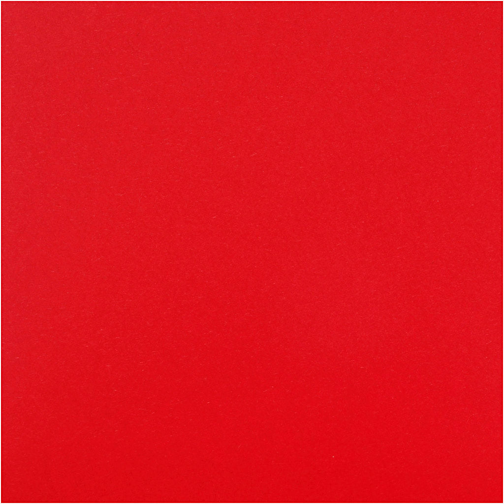 Kort og kuverter, kort str. 15,2x15,2 cm, kuvert str. 16x16 cm, 230 g, rød, 4 sæt/ 1 pk.