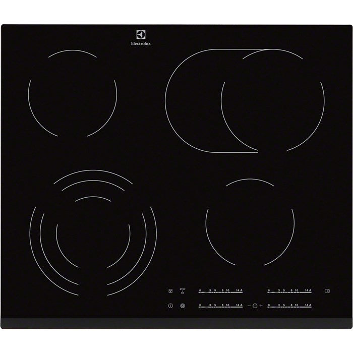 Electrolux EHF6547FXK kogeplade Sort Indbygget 4 zone(s)
