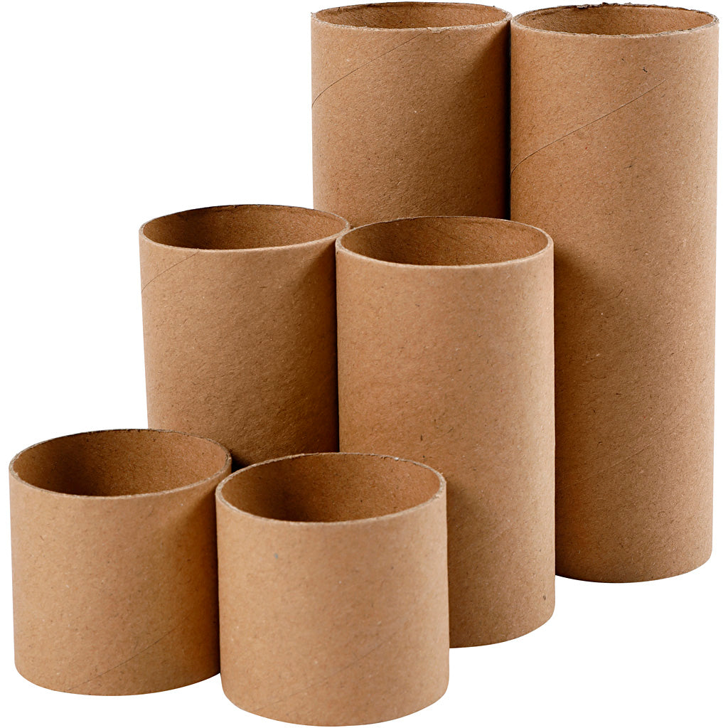 Paprør, L: 4,7+9,3+14 cm, diam. 5 cm, 6 stk./ 1 pk.