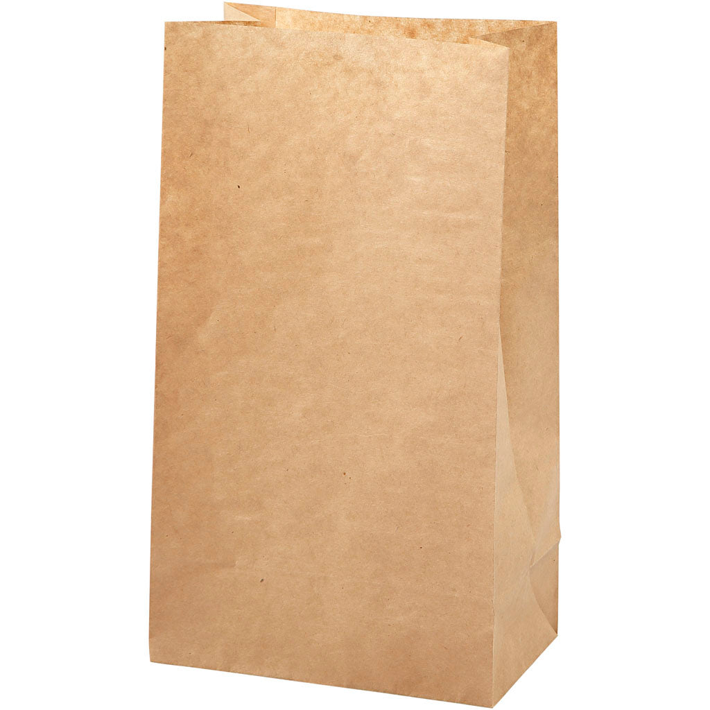 Papirposer, H: 27 cm, str. 9x15 cm, 50 g, brun, 100 stk./ 1 pk.