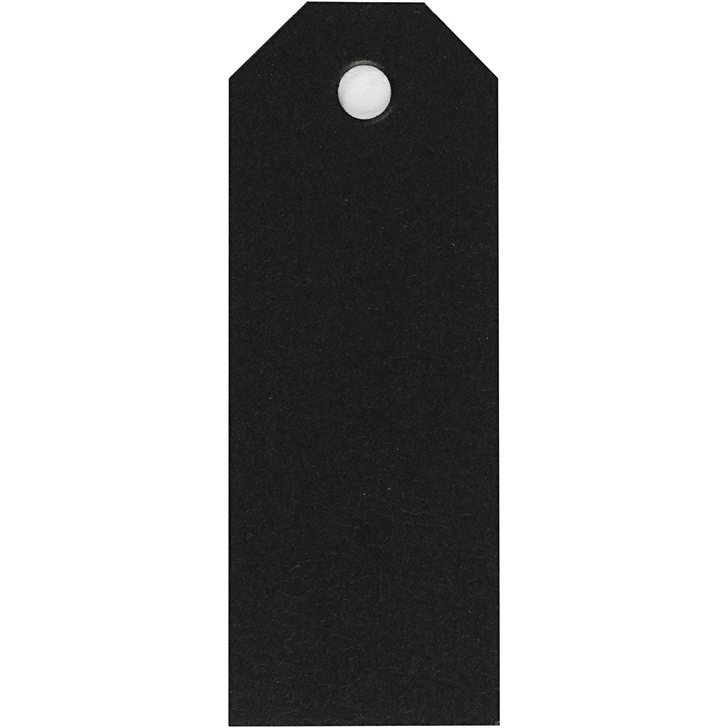 Manilamærker, str. 3x8 cm, 220 g, sort, 20 stk./ 1 pk.