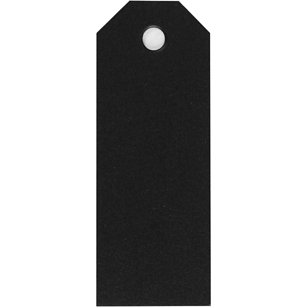Manilamærker, str. 3x8 cm, 220 g, sort, 20 stk./ 1 pk.