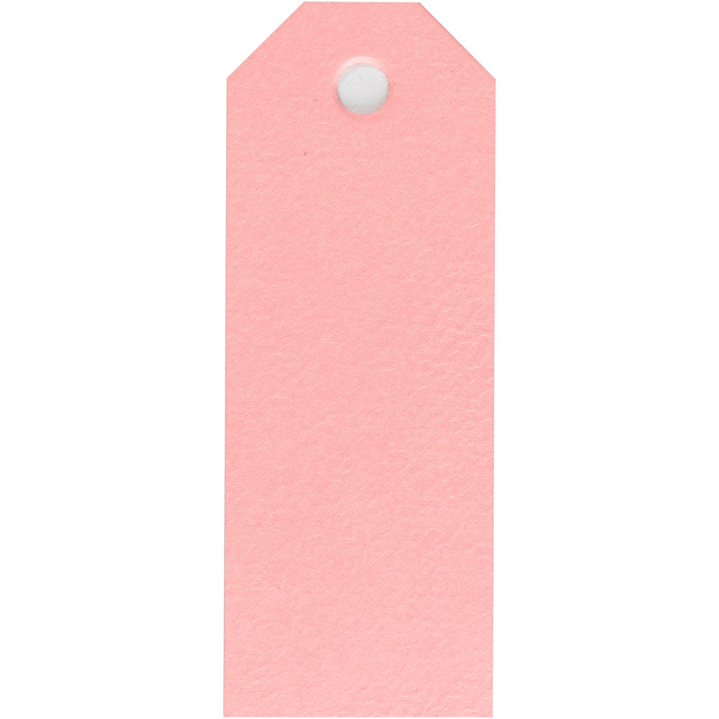 Manilamærker, str. 3x8 cm, 220 g, lyserød, 20 stk./ 1 pk.