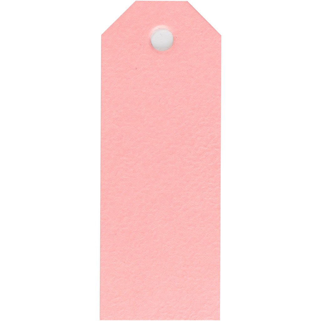Manilamærker, str. 3x8 cm, 220 g, lyserød, 20 stk./ 1 pk.