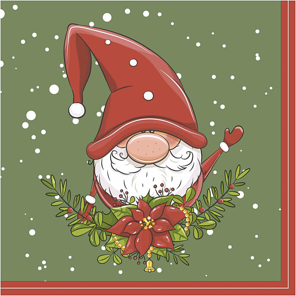 Servietter, Snude Nisse, str. 33x33 cm, 20 stk./ 1 pk.