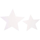 Stjerner, str. 7,3+10 cm, 240 g, hvid, 40 stk./ 1 pk.