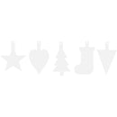 Juleophæng, H: 23,5-26,5 cm, B: 15,5-20,5 cm, hvid, 100 stk./ 1 pk.