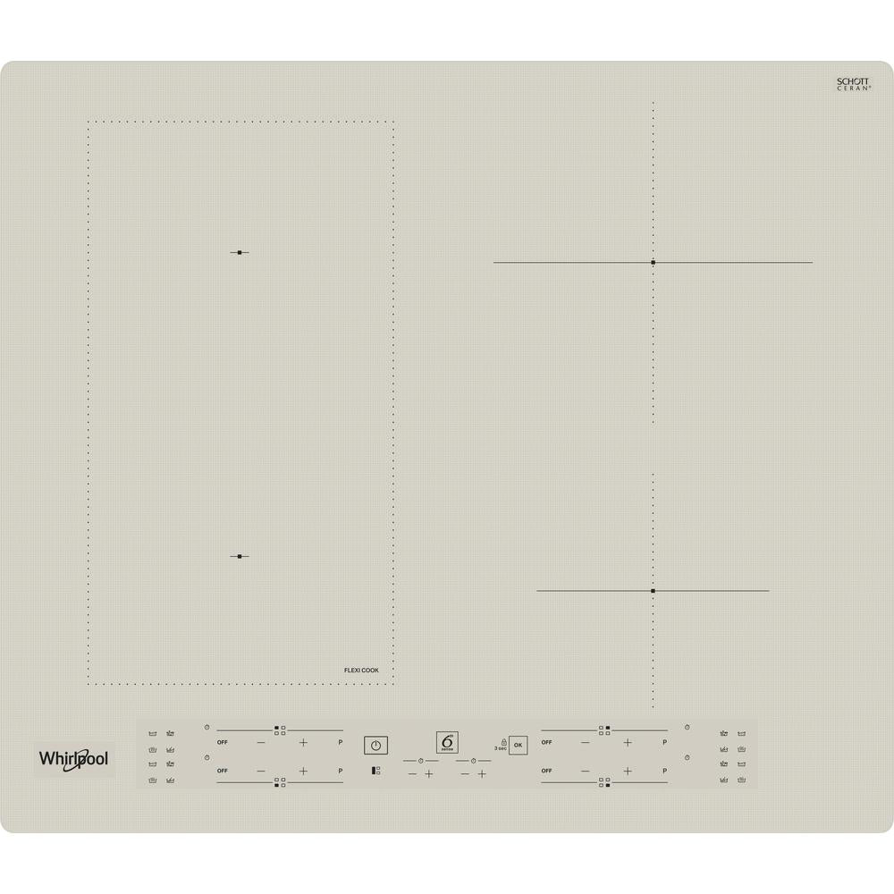 Whirlpool WLB6860NE/S Sølv Indbygget Zone induktionskogeplade 4 zone(s)