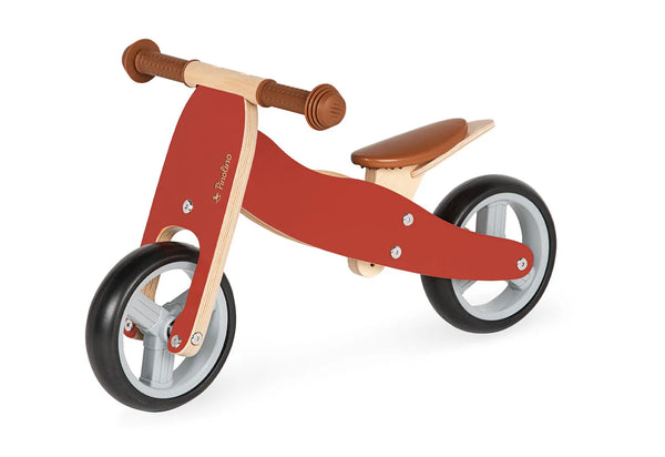 Pinolino Kombi Trehjulet- og Løbecykel, Charlie/Natur-Rød