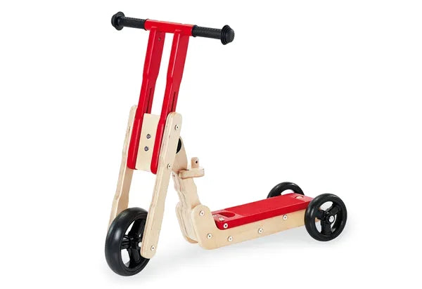 Pinolino Kombi Løbehjul Trehjulet- og Løbecykel, Theo/Natur-Rød