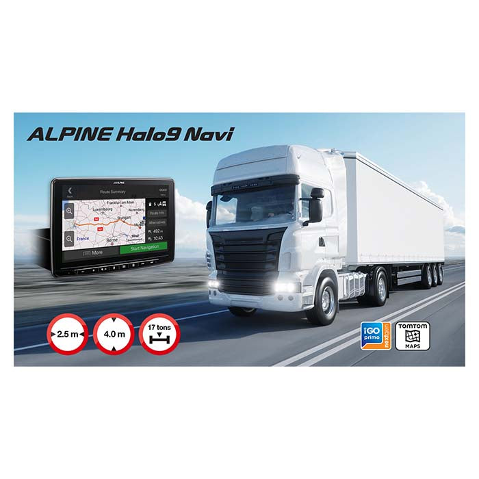 Alpine INE-F904DC Halo9 med navi og truck kort