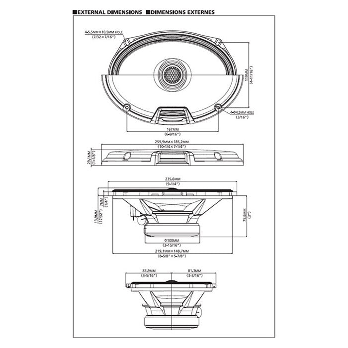 Alpine R2-S69 6x9" højttaler 2 vejs coaxial