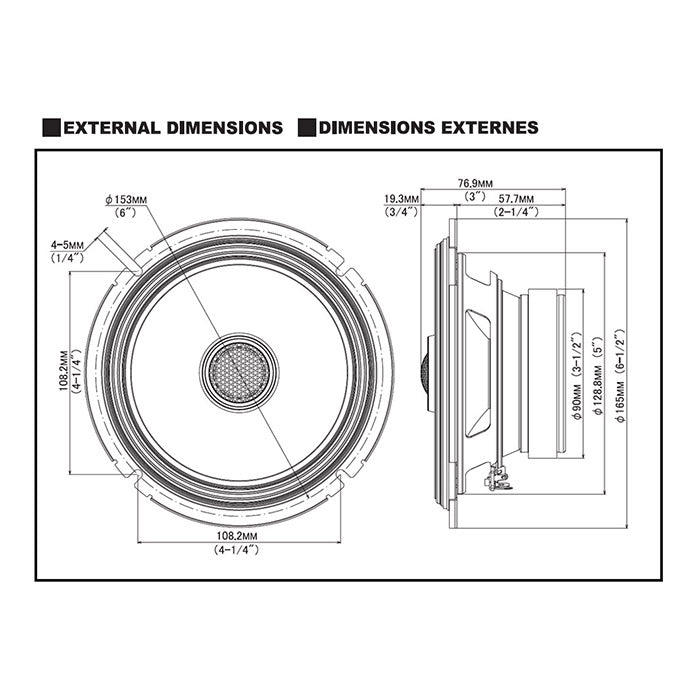 Alpine S2-S65 16,5cm højttaler coaxial 2 vejs