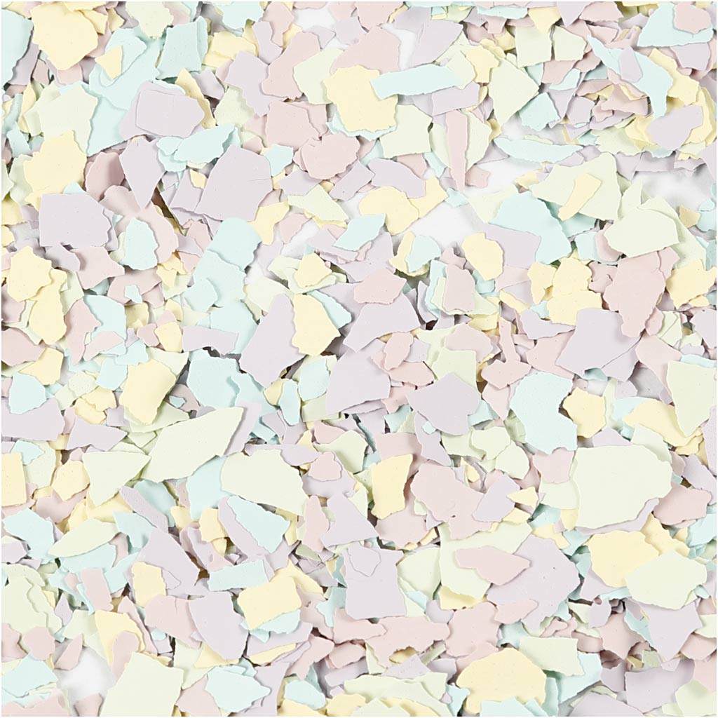 Terrazzoflager, pastelfarver, 90 g/ 1 ds.