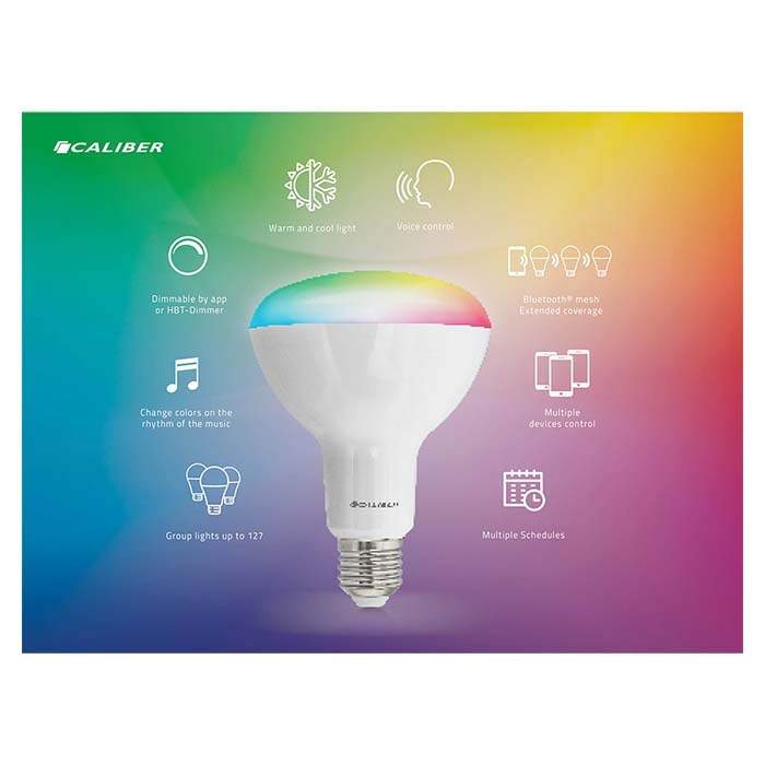 Caliber BR30 smart home 3 pack LED-pærer hvid/multi