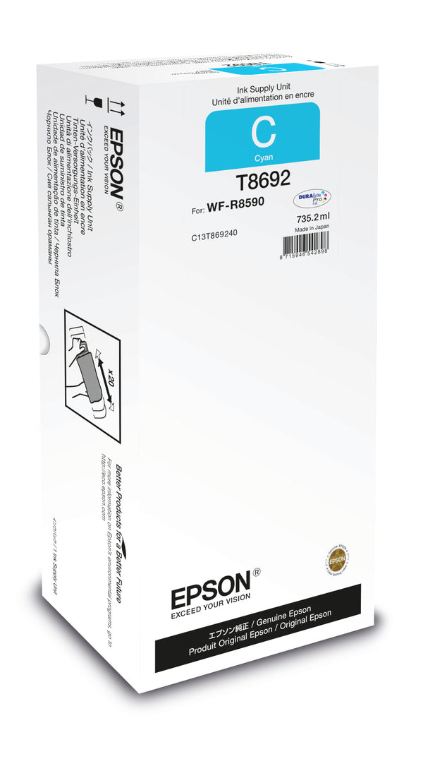 Epson T8692 Cyan 75000 sider Blækrefill C13T869240