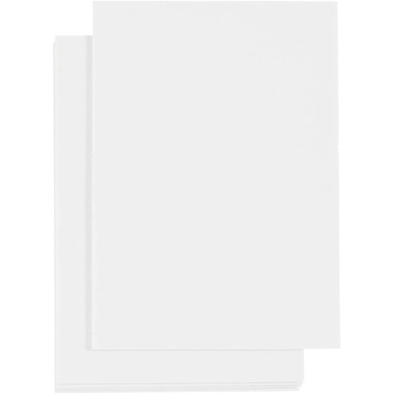 3D skumark, A6, ark 105x148 mm, tykkelse 2 mm, hvid, 5 ark/ 1 pk.