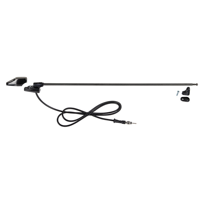 Universal antenne AM/FM DIN sort 118 cm.