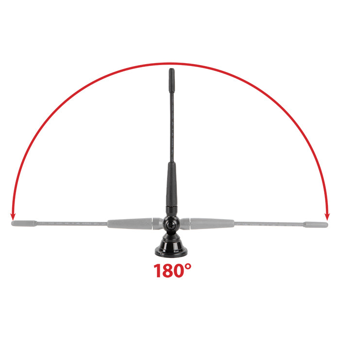 Tagantenne til AM/FM med en 0-180 GR. hældning 14cm