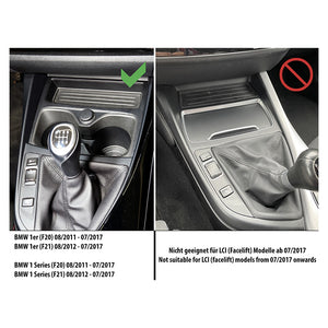 Qi Trådløs lader BMW 1 Series F20/F21 LHD15W