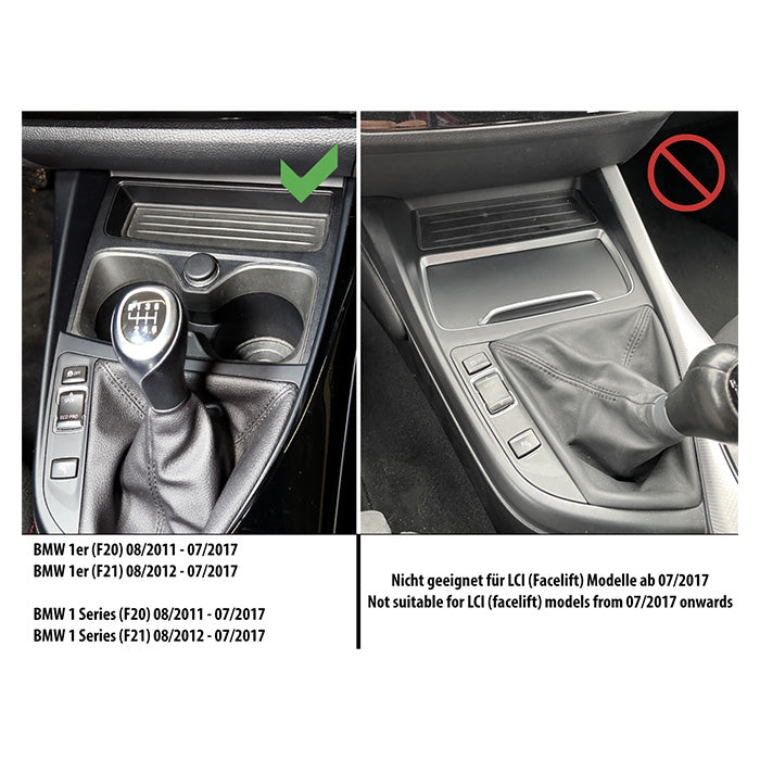 Qi Trådløs lader BMW 1 Series F20/F21 LHD15W