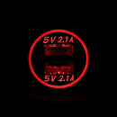 USB ladeadapter 12/24v m/rødt lys
