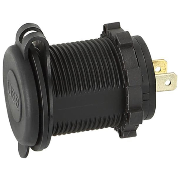USB ladeadapter 12/24v m/hvidt lys