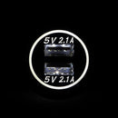 USB ladeadapter 12/24v m/hvidt lys