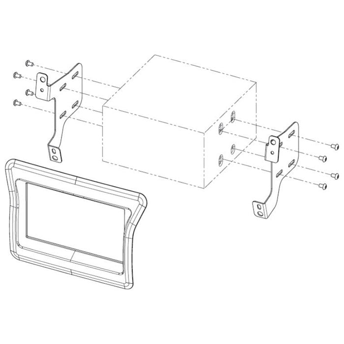 2-DIN kit Opel movano b 2/2010-> sort