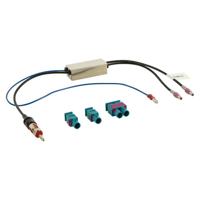 Komplet 2-DIN Kit m. rum Skoda/VW sort 40Pin/52Pin