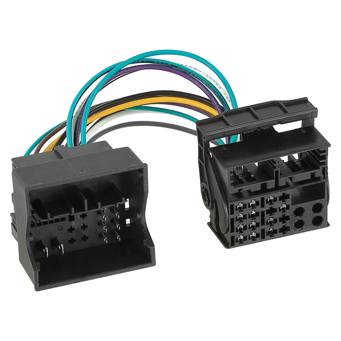 Komplet 2-DIN Kit m. rum Skoda/VW sort 40Pin/52Pin