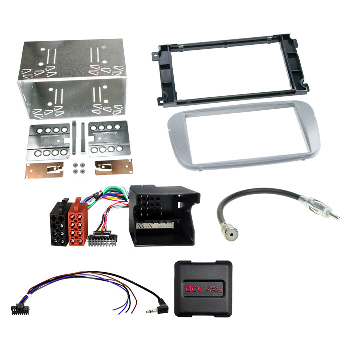 Komplet 2-DIN Kit Ford forsk. sølv /analogue