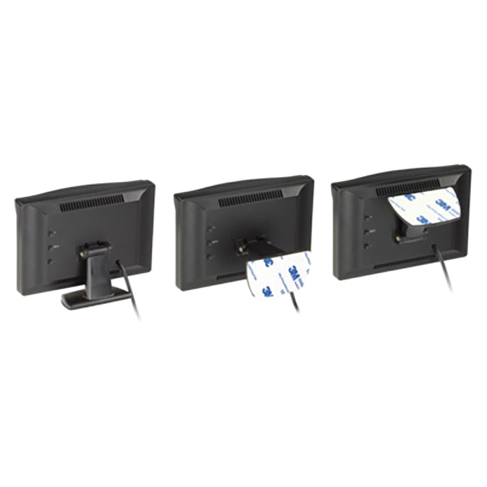 Monitor universal 5" 2xvideo input m/tilbehør 12/24V