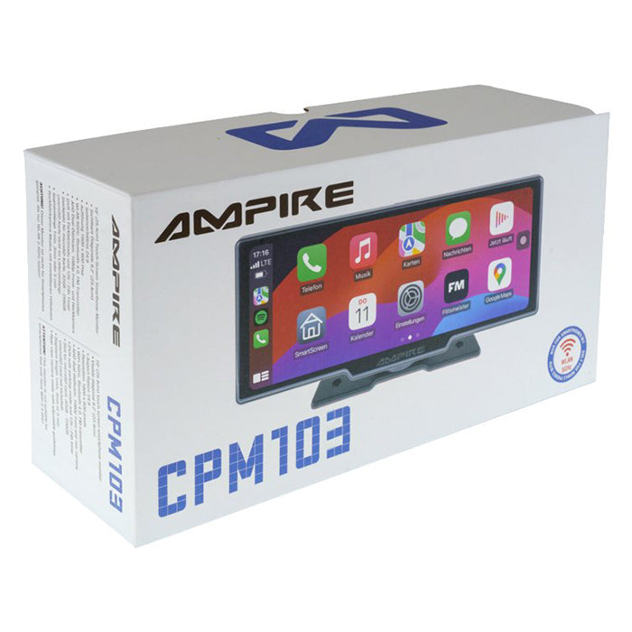 Ampire 10" Skærm med CarPlay Android Auto AHD Dashcam