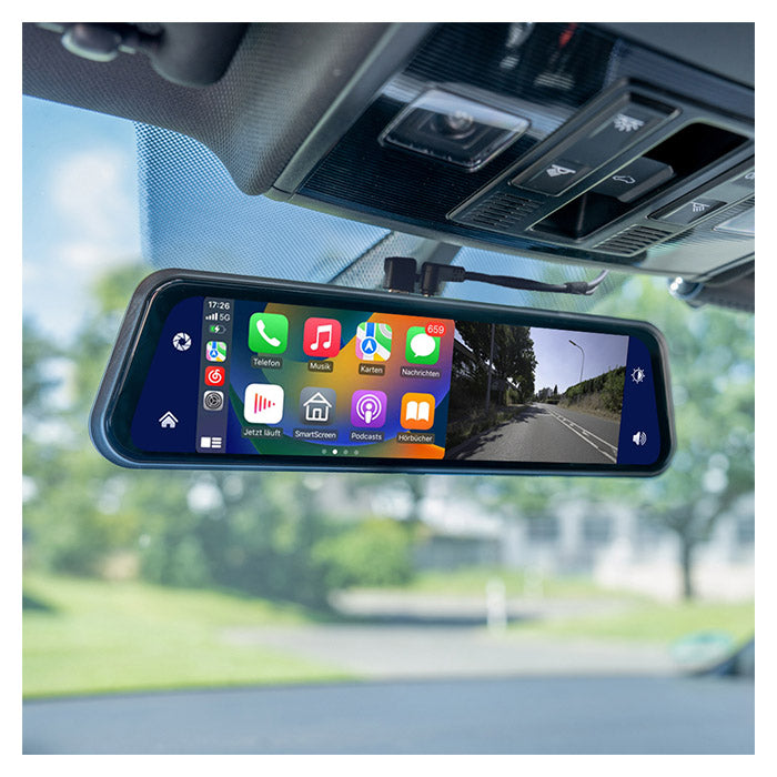 Ampire 9" bakspejl med CarPlay, Android Auto, Dashcam