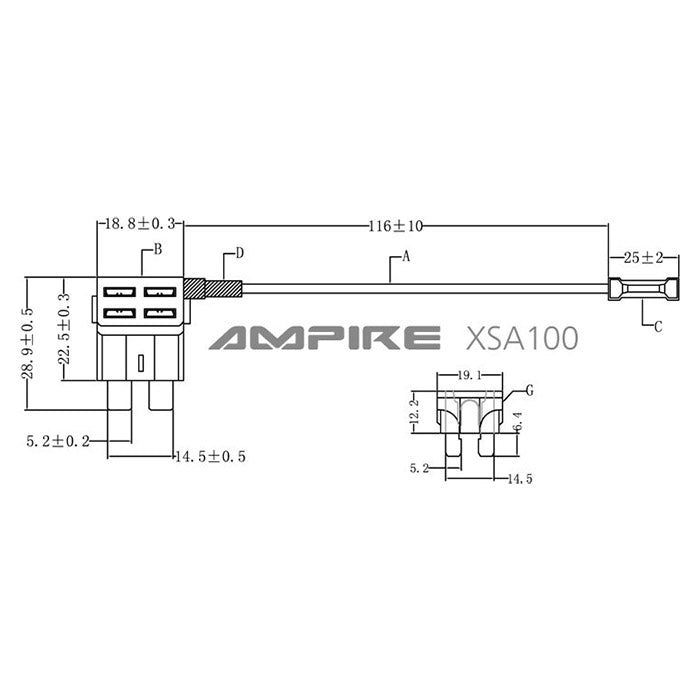 Ampire Tap til ATO-sikring 10A (ACU) - 1 Stk.