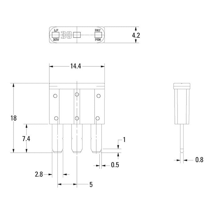 Ampire Tap til MICRO3-sikring 10A