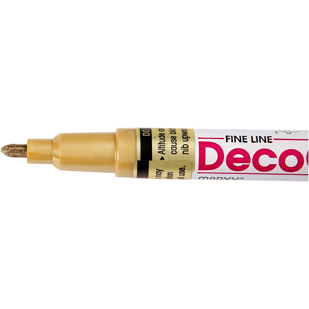 Dekorationstusch, streg 1,2 mm, guld, 1 stk.