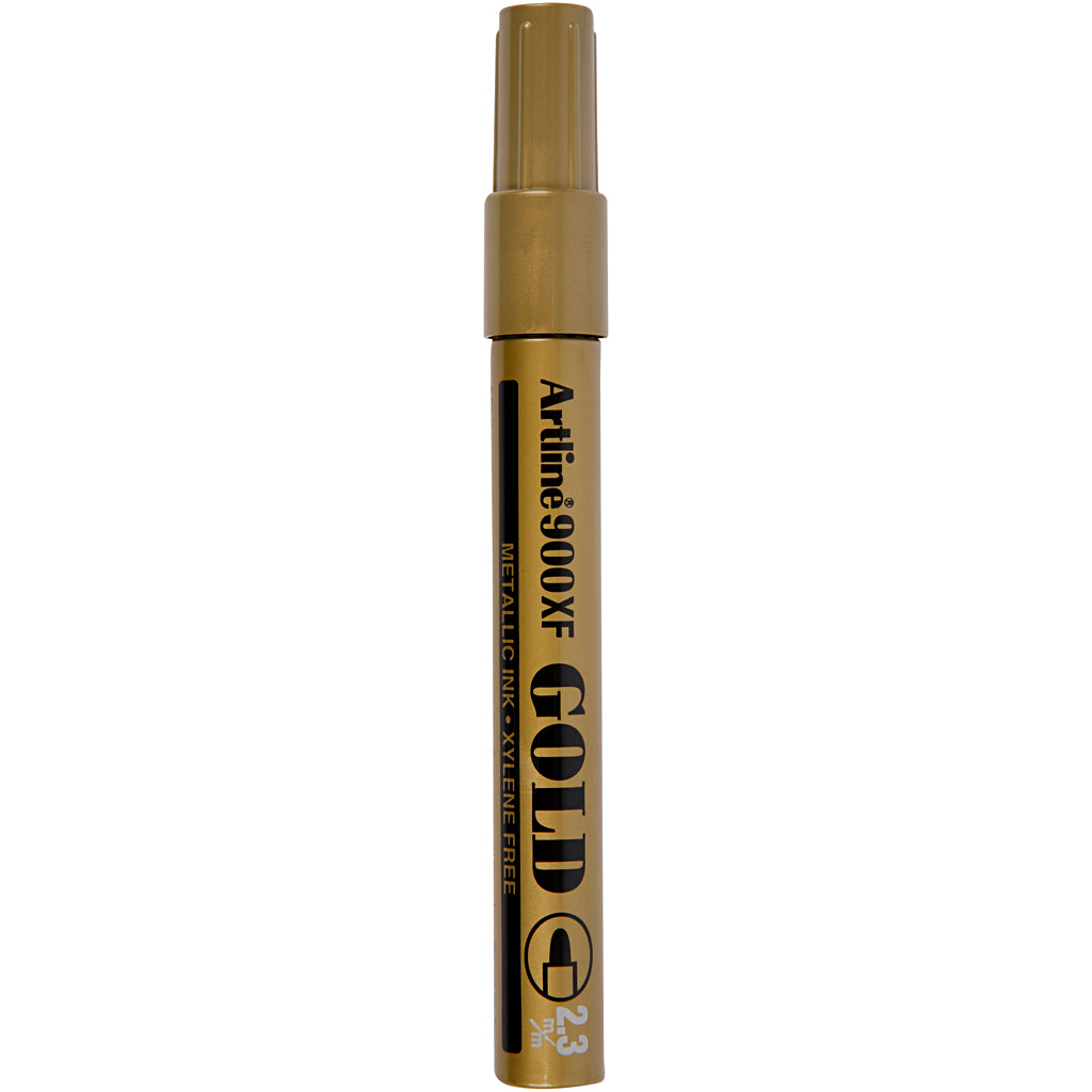 Dekorationstusch, streg 2,3 mm, guld, 1 stk.