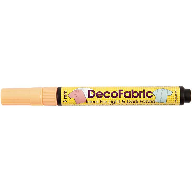 Deco Tekstiltusch, streg 3 mm, neonfarver, 6 stk./ 1 pk.