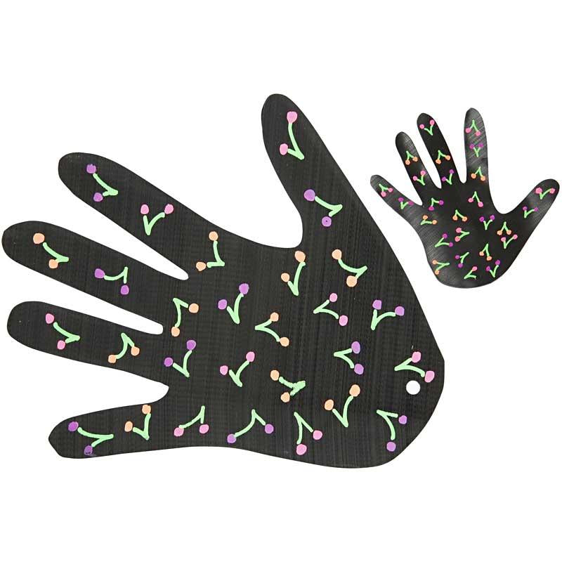 Deco Tekstiltusch, streg 3 mm, neonfarver, 6 stk./ 1 pk.