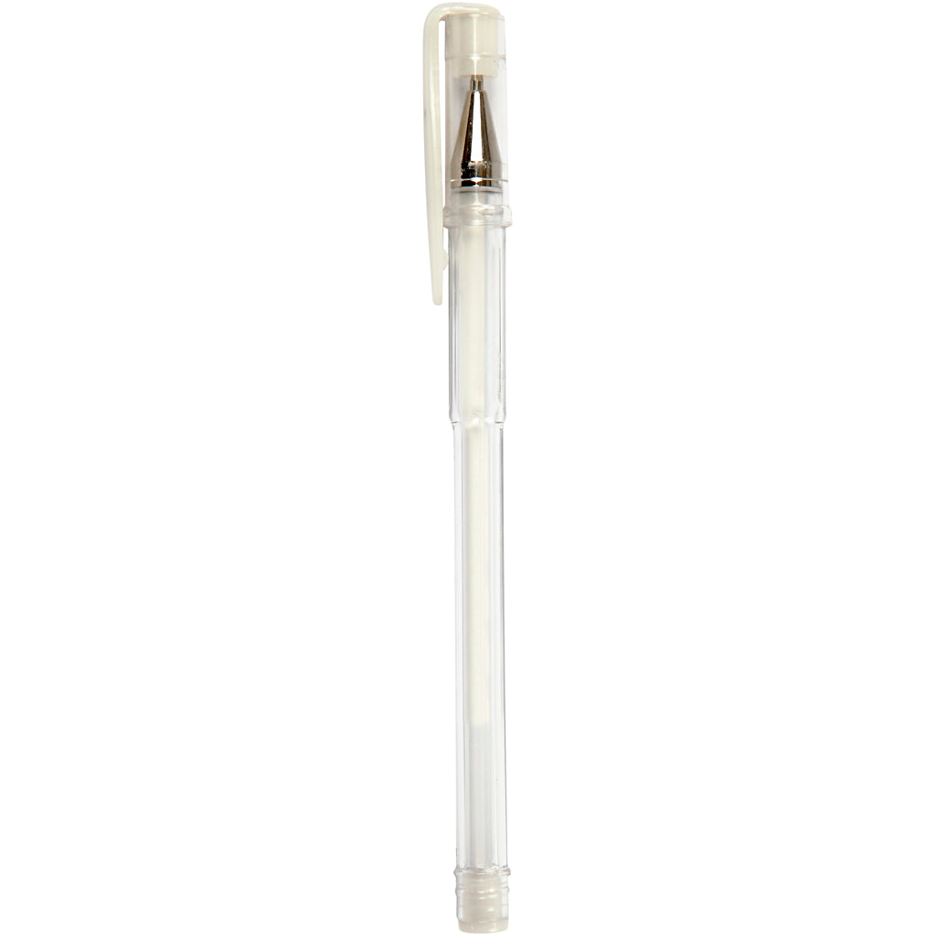 Gel kuglepen, streg 0,8 mm, hvid, 6 stk./ 1 pk.