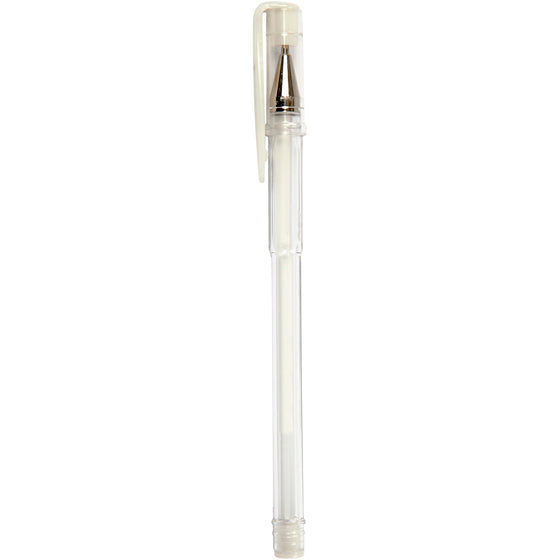 Gel kuglepen, streg 0,8 mm, hvid, 6 stk./ 1 pk.
