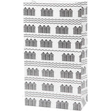 Papirposer, H: 21 cm, str. 6x12 cm, 80 g, sort, hvid, 8 stk./ 1 pk.