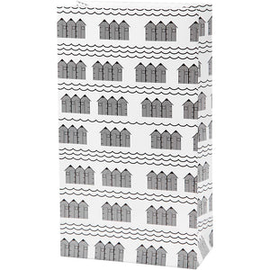 Papirposer, H: 21 cm, str. 6x12 cm, 80 g, sort, hvid, 8 stk./ 1 pk.
