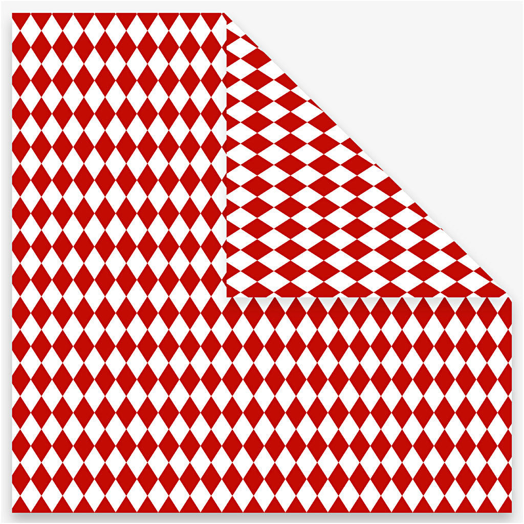 Origamipapir, str. 15x15 cm, 80 g, rød, 40 ark/ 1 pk.